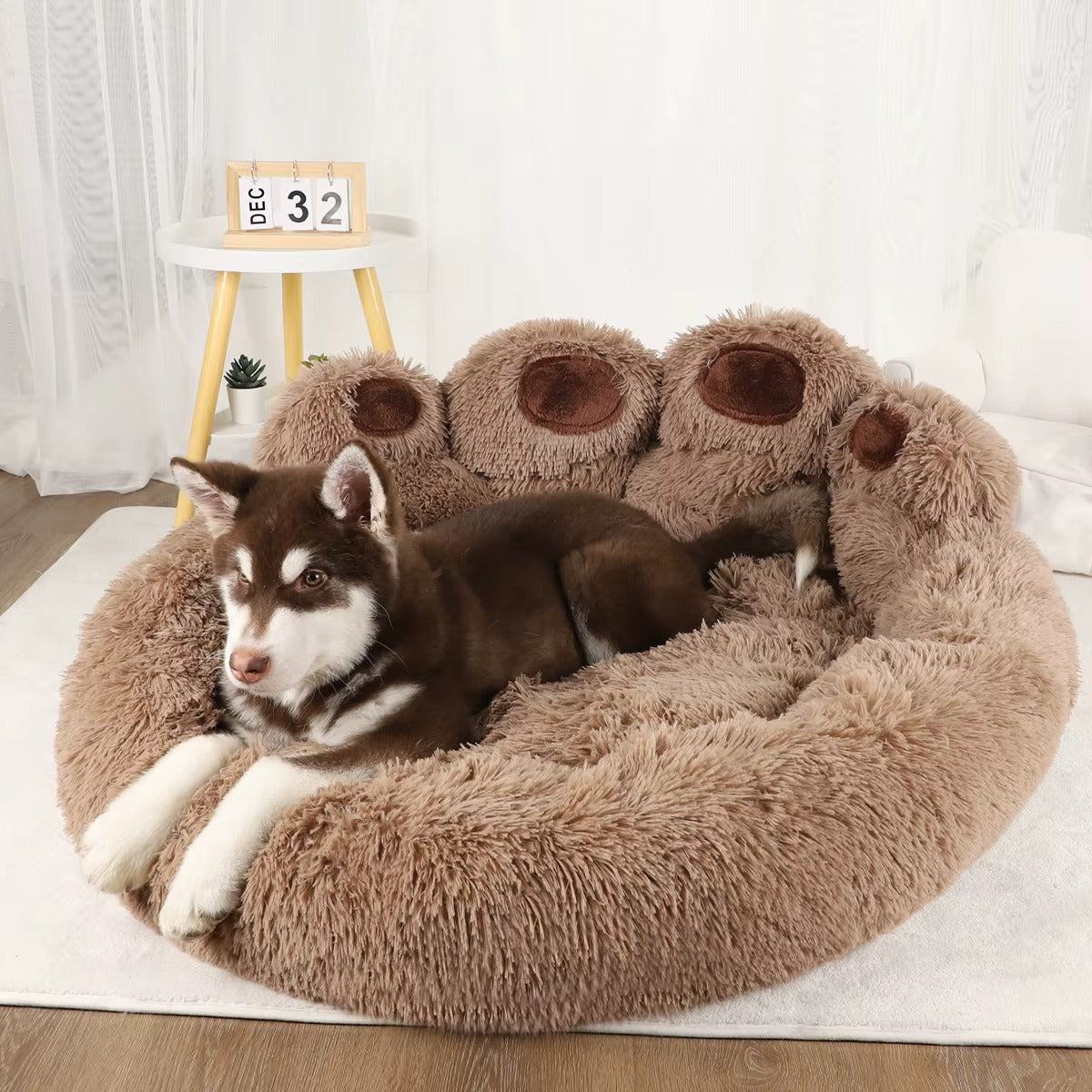 Petena™ Calming Plush Dog Bed – Warm & Cozy Sleep Nest