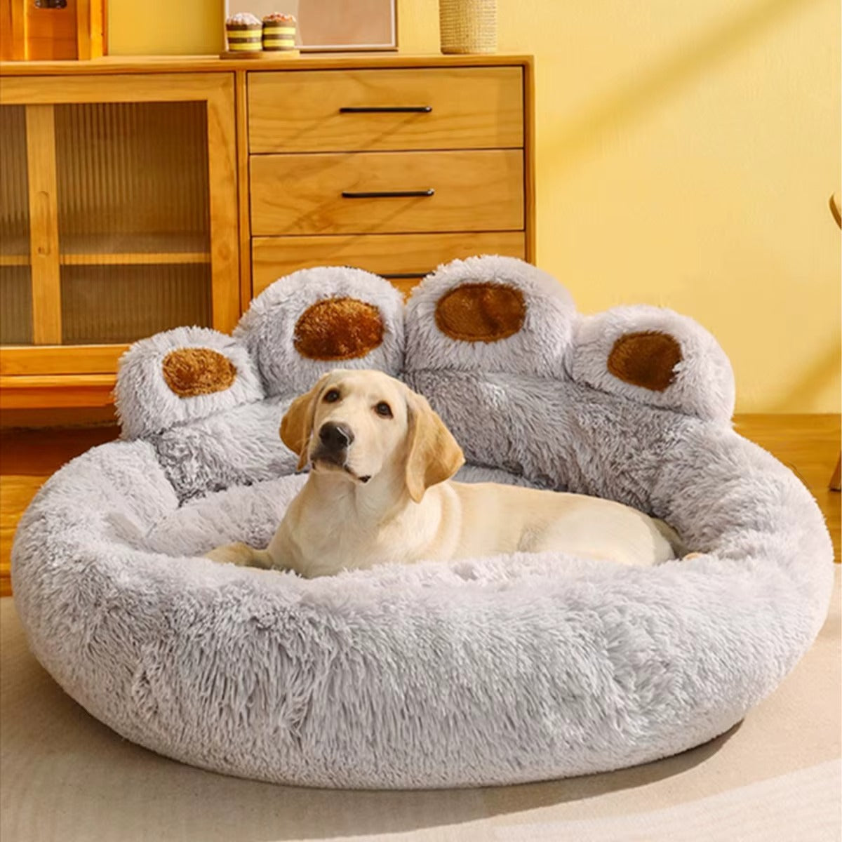 Petena™ Calming Plush Dog Bed – Warm & Cozy Sleep Nest